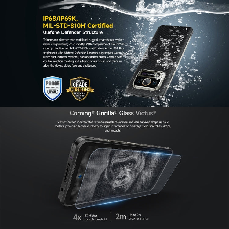 Ulefone Armor 25T Pro Rugged Phone, Thermal Imaging, 6.78 inch Android 14 MediaTek Dimensity 6300 Octa Core, Network: 5G, NFC Ulefone Armor 25T Pro Rugged Phone, Thermal Imaging, 6.78 inch Android 14 MediaTek Dimensity 6300 Octa Core, Network: 5G, NFC